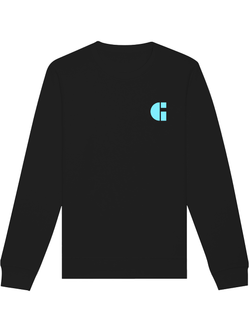 Produktfoto Sweatshirt schwarz, Gamernatz Logo türkis