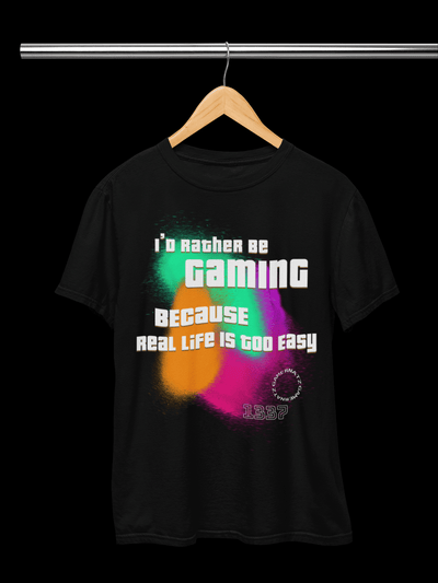 T-Shirt - I'D RATHER BE GAMING